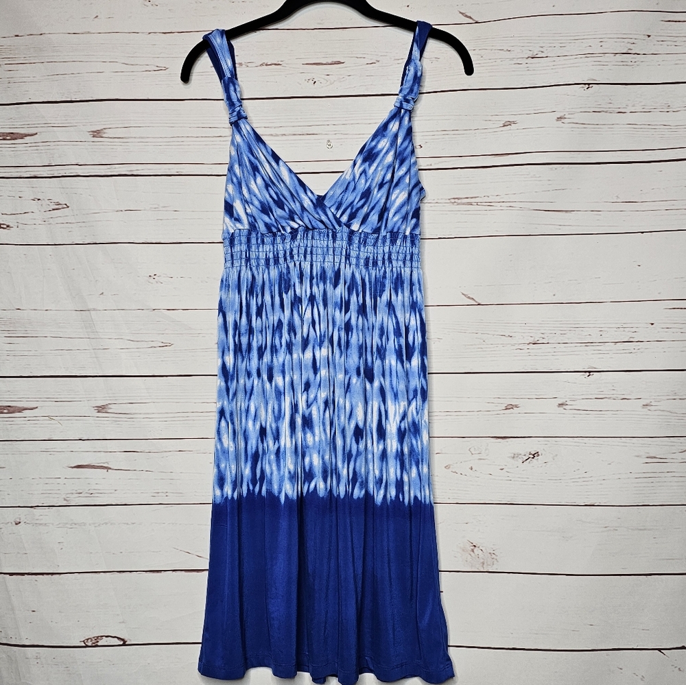 Soma Blue Tie-Dye Mini Dress